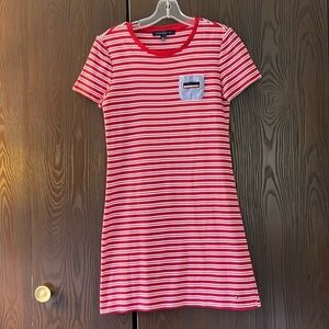 Tommy Hilfiger red and white dress. Short sleeves. Size SP